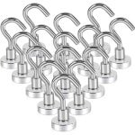20 stuks Magnetische Haken - Extra Sterk 10kg - Neodymium Magnetische Haken voor Keuken Koelkast - BBQ Accessoires & Kledinghaken voor Buiten en Binnen