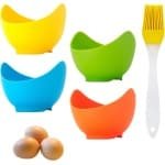 4stuks - Siliconen Ei Pocheerder - Ei Pocheerder - siliconen eier stomer - Keuken accessoire - Gepocheerd ei maker - Eieren pocheren - Eierkoker - Eibakker - Chocolade smelten