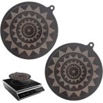 Allecto Plus - 2-delige Inductiekookplaatmat set 24cm - Thermochrome Siliconen - Glasvezel - Krasbestendig - Inductiekookplaatbeschermmat - Herbruikbaar - Antislip - Beschermhoes - Keuken Accessoires