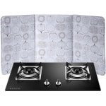Allecto Plus - Anti Splatter Shield Guard voor Gasfornuis | Vouwbaar Olie Baffle Shield | Splash Proof Panelen | Olie Splash Guards Keuken | Splatter Screen Cover - Bescherming tegen Spetters | Kookplaat Accessoire