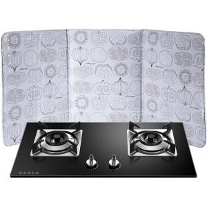 Allecto Plus - Anti Splatter Shield Guard voor Gasfornuis | Vouwbaar Olie Baffle Shield | Splash Proof Panelen | Olie Splash Guards Keuken | Splatter Screen Cover - Bescherming tegen Spetters | Kookplaat Accessoire