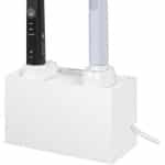 Allecto Plus - Badkamer Kabel Organizer Box voor Elektrische Tandenborstel en Scheerapparaat Lader & Snoeropbergsysteem Houdt Keuken Gootsteen Schoon (Wit) (18cm x 9cm x 10.5cm)
