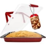 Allecto Plus - Bakplaat met deksel en handgreep 40 x 30 cm - Voor bakken, braden en transport van cake, brownies en meer - Antiaanbaklaag - Handig voor potten en lasagne - Keuken accessoire.