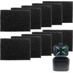 Allecto Plus - Biologische afvalemmer keuken koolfilter 10 stuks (95 × 70 mm) - Actieve koolfilter voor compostemmer - Vuilnisemmer accessoires