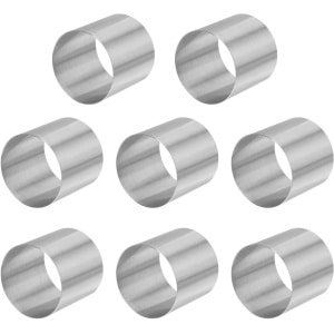 Allecto Plus - Dessertringen Set van 8 stuks voor Cake, Mousse en Meer - Bakvormen van 5 cm - Grill Accessoires en Hamburgerpers - Keuken Benodigdheden
