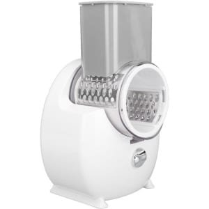 Allecto Plus - Elektrische Kaasrasp 50W voor Thuisgebruik - Volautomatische Snijmachine met USB Oplaadbare Elektrische Salade Maker - Inclusief 4 Hulpstukken voor Groente en Fruit - Ideaal voor de Keuken.