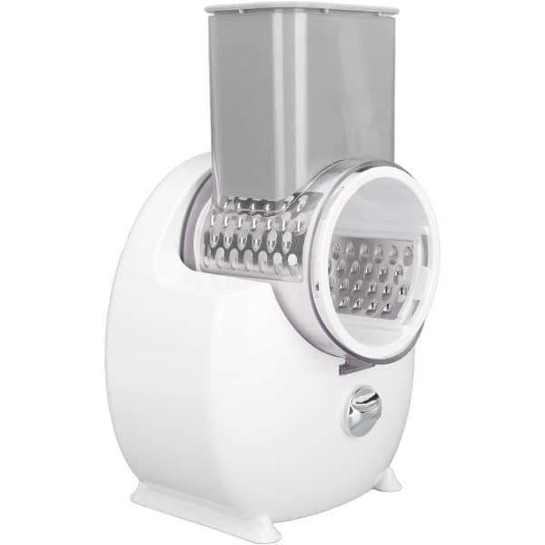 Allecto Plus - Elektrische Kaasrasp 50W voor Thuisgebruik - Volautomatische Snijmachine met USB Oplaadbare Elektrische Salade Maker - Inclusief 4 Hulpstukken voor Groente en Fruit - Ideaal voor de Keuken.