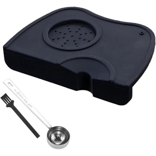 Allecto Plus: Espresso Accessoires - Koffie Tamper Mat Stempelmat voor Barista Tool Thuis Keuken - Geschikt voor Koffiepoeder en Koffiepads - 175 x 125 x 06 cm. Optimale Compacte Onderlegger.