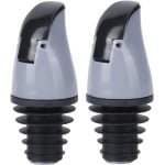 Allecto Plus - Fles Olie Schenker 2 Stuks voor Sojasaus en Azijn - Grijs - Keuken Accessoire