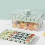 Allecto Plus - Grote Ijslade met Dubbele Laag | Food Grade Siliconen Ijsmaker | Makkelijk te Ontmantelen | 56 Grids | Vierkante Ijsvorm | IJsblokjes Maker Gereedschap | Keuken Accessoire