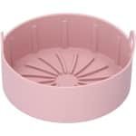 Allecto Plus - Herbruikbare Siliconen Luchtfriteuse Voering met Handvat en Non-stick Coating - Hittebestendig - Vervanging Mand voor Keuken Elektrische Friteuse - 16 cm Roze - Herbruikbare Friteuse Pot - Bakaccessoire