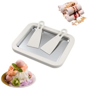 Allecto Plus - Ijs Roll Maker DIY - Ice Cream Roller Pan - Rechthoek Koude Plaat voor Zelfgemaakte Rolled Cream - Frozen Yoghurt Gelato - Snelle Bereiding - Keuken Accessoire.