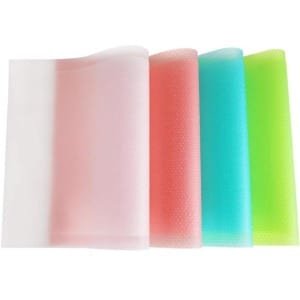 Allecto Plus - Koelkastmatten wasbaar en waterdicht - anti-slip pads - op maat te snijden - voor vriezer en glazen plank kast - 45 x 29 cm - 10 stuks - beschermingsmat - keuken accessoires.