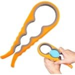 Allecto Plus - Multifunctionele blikopener voor blikjes en flessen - handmatige kunststof opener voor keuken en restaurant - professionele doppen - bar accessoire