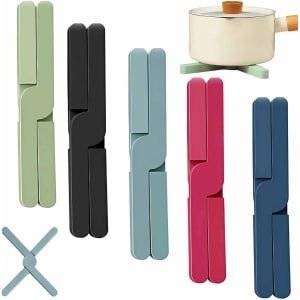 Allecto Plus - Opvouwbare Silicone Mat voor Eettafel - Hittebestendig & Anti-Slip - Pot Houder - Vijf Kleuren - Eetkamer Keuken Accessoire