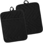 Allecto Plus - Set van 2 pannenlappen vierkant - Katoenen hittebestendige ovenwanten - 18 x 23 cm - Keuken accessoires met zakje - Hittebestendige pannenlap