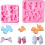 Allecto Plus - Set van 2 roze siliconen vlinder vormen voor fondant en chocolade - hittebestendig - veelzijdig voor taart- en feestontwerpen - keuken accessoire.