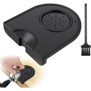 Allecto Plus - Siliconen stampmat voor espresso - zachte koffiestamper - antislip koffiemat - universele koffie-accessoires - koffiestampermat voor keuken en bar - 14 x 12 cm
