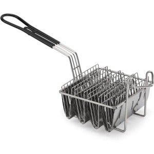 Allecto Plus - Taco mand voor 4 schelpen friteuse - Taco houder mand met handvat voor thuis keuken restaurant - Taco accessoire
