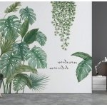 Allecto Plus - Tropische Bladeren Wandtattoos (Set van 2) voor Muurdecoratie in verschillende Kamers - Groen Natuur Jungle Thema - Moderne Keuken, Woonkamer en Kinderkamer Accessoire