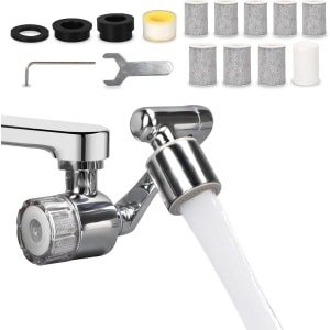 Allecto Plus - Verstelbare beluchter verlenging voor keuken gootsteen - Universeel roestvrijstalen adapter - Wastafel accessoires met diffusermondstuk