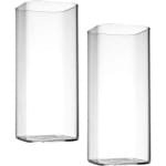 Allecto Plus - Vierkante drinkglazen, set van 2, 350 ml - helder glas voor water, sap, bier, cocktails - Barglas voor mixdranken - 400 ml - Thuis en Keuken accessoires.