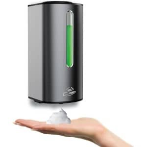 Automatische Zeepdispenser - Zilvergrijs - Elektrische Zeeppompje Met Sensor - Handsfree No Touch Zeep Pomp - Foam Handzeep Pompje - Infrarood Sensor - No Touch Sensor - Keuken - Badkamer - Toilet