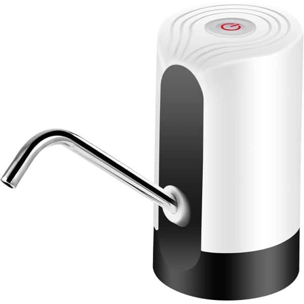 Automatische waterdispenser, USB elektrische drinkwaterpomp, draagbare waterflespomp voor keuken, thuiskantoor, camping, wit
