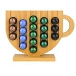 Bamboe Koffiecapsulehouder voor 24 Nespresso Cups - Capsule Rek - Nespresso Capsulehouder Bamboe - Capsule Opberger - Koffiehouder Bamboe - Houder voor Koffiecapsules - Nespresso Capsule Rek - Keuken Organizer - Koffie Accessoire