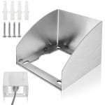 Bescherming Stopcontact Regen - Spatwaterdicht Roestvrij Staal - Voor Buiten en Binnen - Tuin en Keuken - 93 x 9 cm - Weerbestendig - Installatie Accessoire