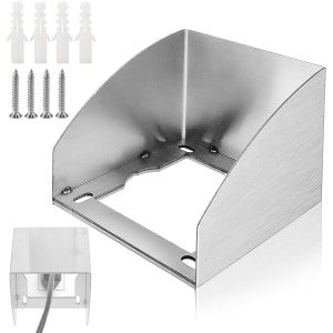 Bescherming Stopcontact Regen - Spatwaterdicht Roestvrij Staal - Voor Buiten en Binnen - Tuin en Keuken - 93 x 9 cm - Weerbestendig - Installatie Accessoire