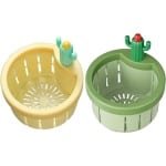Cactus Aanrecht Afvoerzeef - Opgewaardeerd Automatisch Persen Sink Filter - Cactus Sink Zeef Mand - Keuken Afval Collector Filter - Keuken Accessoires Gootsteen Afvoer Stop
