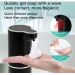 DiverseGoods Zeepdispenser, automatisch, wandmontage met sensor, elektrische zeepdispenser met inductie, infrarood set en USB-opladen, IPX5 waterdicht, bewegingssensor Geschikt voor keuken en badkamer