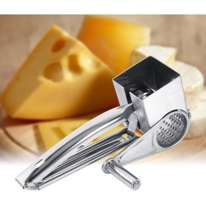 Draagbare roterende snijmachine - Rasp - Keuken Snijmachine - Blokrasp - Kaasrasp - Kaasrasp harde kaas - Keuken accessoires - Handrasp - Knoflookrasp - Kruidensnijders - Rasp voor Harde en Zachte Kazen - Blokrasp RVS