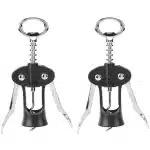 Flesopener - Huishoud Kurkentrekker - 2 Stuks - Multifunctioneel - Roestvrij Staal - Kurkentrekker - Keuken - Eetkamer - Blikopeners - Kurkentrekker - Multifunctioneel - Wijnopener - Wijn & Bier Accessoires - Opener