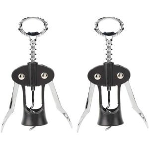Flesopener - Huishoud Kurkentrekker - 2 Stuks - Multifunctioneel - Roestvrij Staal - Kurkentrekker - Keuken - Eetkamer - Blikopeners - Kurkentrekker - Multifunctioneel - Wijnopener - Wijn & Bier Accessoires - Opener