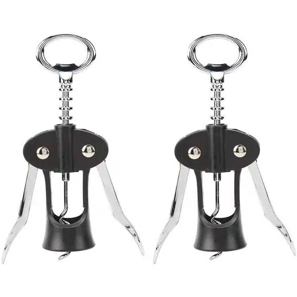 Flesopener - Huishoud Kurkentrekker - 2 Stuks - Multifunctioneel - Roestvrij Staal - Kurkentrekker - Keuken - Eetkamer - Blikopeners - Kurkentrekker - Multifunctioneel - Wijnopener - Wijn & Bier Accessoires - Opener
