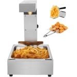 Frituurverwarmer, 750 W CommerciëLe Voedselverwarmer, Roestvrijstalen Elektrische Warmhoudlamp, 40-50 °C Werkblad, Voedselverwarmer Voor Friet, Buffet, Keuken, Restaurant, Zilver