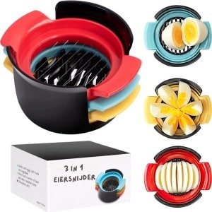 Fruitsnijder - Groentesnijder - Keuken Accessoires - Multifunctioneel - 10,2L x 9,2B x 5,6H - Meerkleu