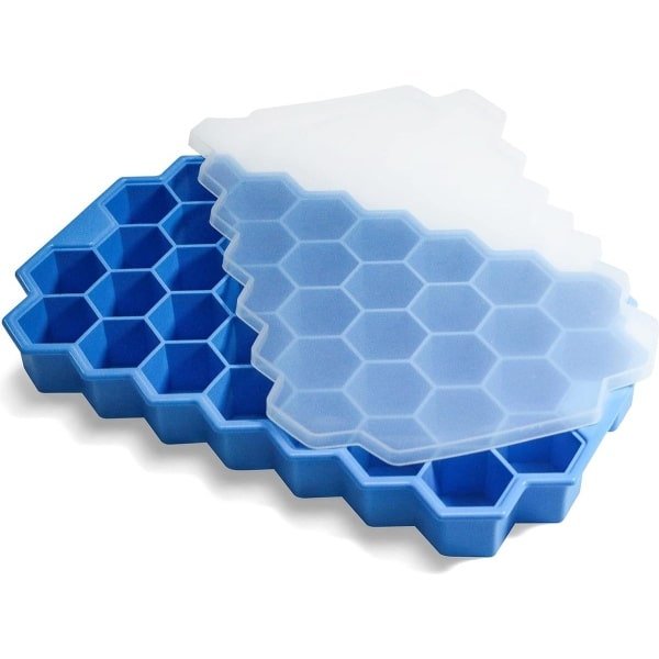 Honeycomb ijsblokjes - IJsblokjes - IJsblokjes vorm met Deksel - Honeycomb IJsklontjes Vorm - ijsblokjesmakers - Siliconen IJsblokjesvormen - Keuken Accessoire - IJsblokjesvorm met Deksel - Honeycomb IJsvormpjes - iliconen IJsblokjes Maker