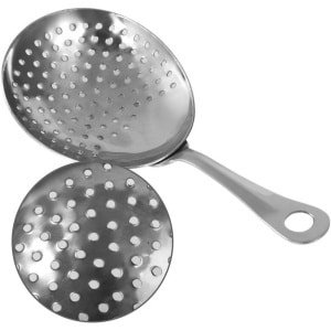 Inovra Plus - Cocktail Zeef en Julep Lepel Set voor Thuisgebruik - Roestvrij Staal - Bar Tool voor Prachtig Mixen en Roeren in de Keuken - Vintage Design - Antiek en Authentiek - Absint Accessoires