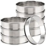 Inovra Plus - Crumpet Ringen van Roestvrij Staal 10 cm - Set van 8 stuks - Ideaal voor Muffins, Koekjes en Eieren - Anti-aanbaklaag - Keuken Accessoire voor Bakken van Pannenkoeken