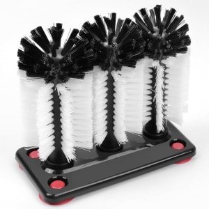 Inovra Plus - Glazen Schoonmaakborstel met Zuignapvoet - 3 Borstels voor Glazen Reiniging - Scrubborstels voor Babyflessen Glazen Bekers Beker Kan Theepot - Keuken Accessoire