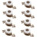 Inovra Plus - Knoppen voor Keuken Kasten 8 Stuks - Keramische Kast Knop Meubelgreep - Lade Knoppen met Schroeven - Kast Accessoires - Trendy Design