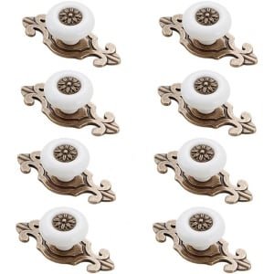 Inovra Plus - Knoppen voor Keuken Kasten 8 Stuks - Keramische Kast Knop Meubelgreep - Lade Knoppen met Schroeven - Kast Accessoires - Trendy Design