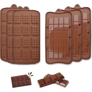 Inovra Plus - Siliconen chocoladevorm 6 stuks - onbreekbare bakvormen - anti-aanbaklaag - herbruikbaar - BPA-vrij - cake pudding ijsblokjes gelei - keuken accessoire$productcategorieën.
