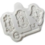Inovra Plus - Siliconen vorm voor vintage sleutel en slot patroon - Fondant en chocolade bakken - Taart decoratiegereedschap - DIY handwerk mal - Creatieve keuken accessoire met nostalgisch design