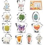 Inovra Plus - Uitsteekvormen set van 12 stuks van roestvrij staal - haas, vlinder, vogel, bloem - cake en koekjes - fondant gereedschap - bakvorm voor donuts - DIY-accessoires - Keuken benodigdheden