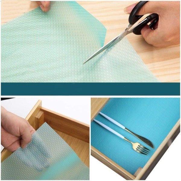 Kleurrijke Koelkast Pad 5 Stuks - Antifouling Schimmelwerend - Antislip Lade Mat voor Keuken - Snijdbare Kast Mat - Bescherming tegen Vocht - Decoratieve Koelkast Accessoires