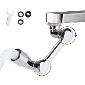 Kraan Opzetstuk - Kraan Verlengstuk Waterbesparend 1080 Graden Draaibaar - Kraan Verlengstuk - perlator - Kraankop - Universeel - roterend - flexibel - Opzetstuk -draaibaar - Keuken - 2 sproeistanden - Keukenaccessoires - kraan accessoires